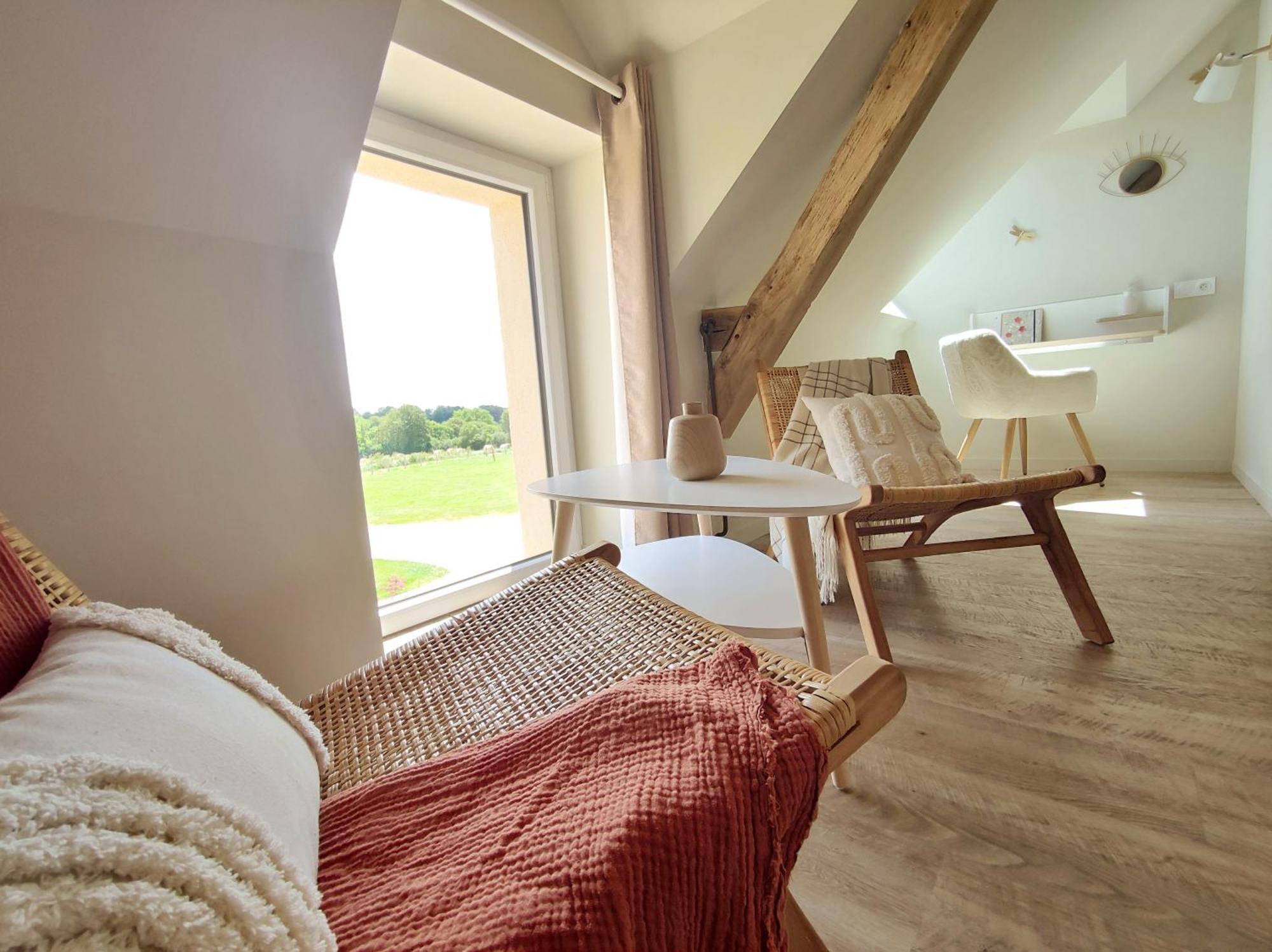 La Douce Halte - Gites Avec Spa Ou Sauna Saint-Ouen-Des-Toits Exterior foto
